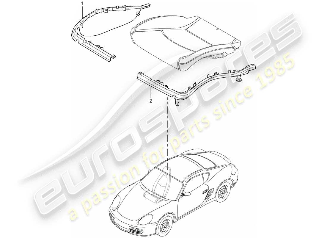 a part diagram from the porsche cayman parts catalogue