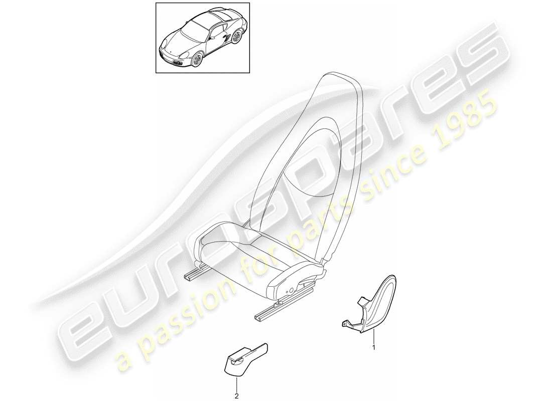 a part diagram from the porsche cayman parts catalogue