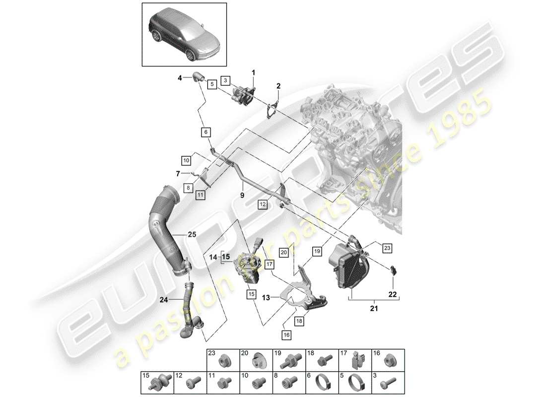 part diagram containing part number pac133121