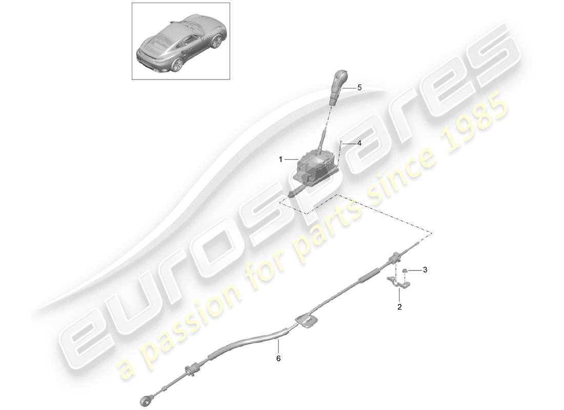 a part diagram from the porsche 991 parts catalogue