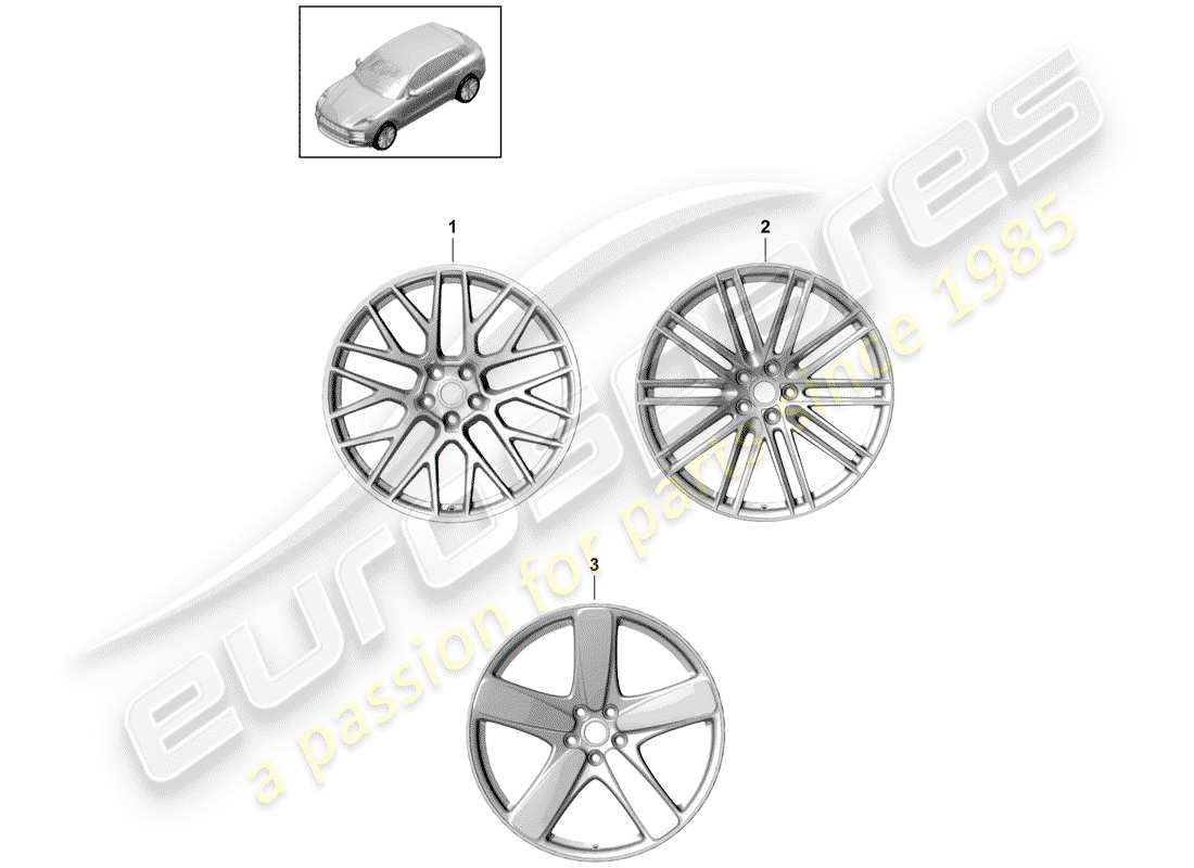 a part diagram from the porsche macan parts catalogue