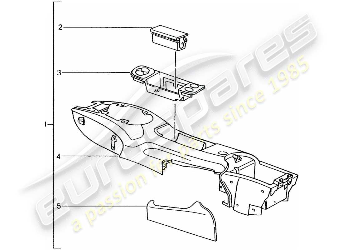 a part diagram from the porsche accessories and tequipment parts catalogue