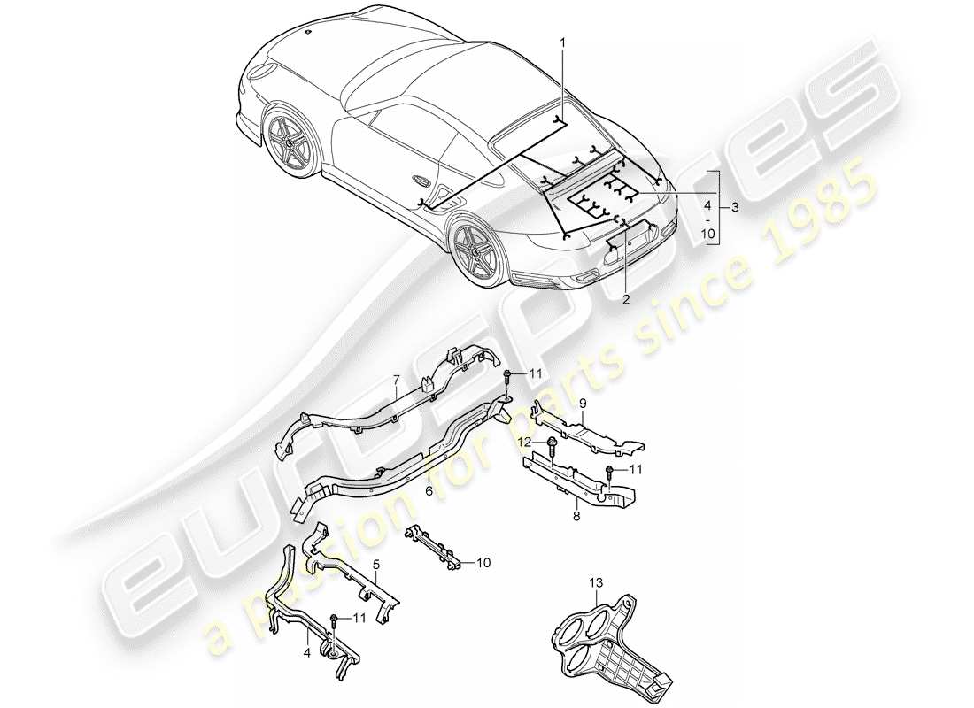 a part diagram from the porsche 997 parts catalogue