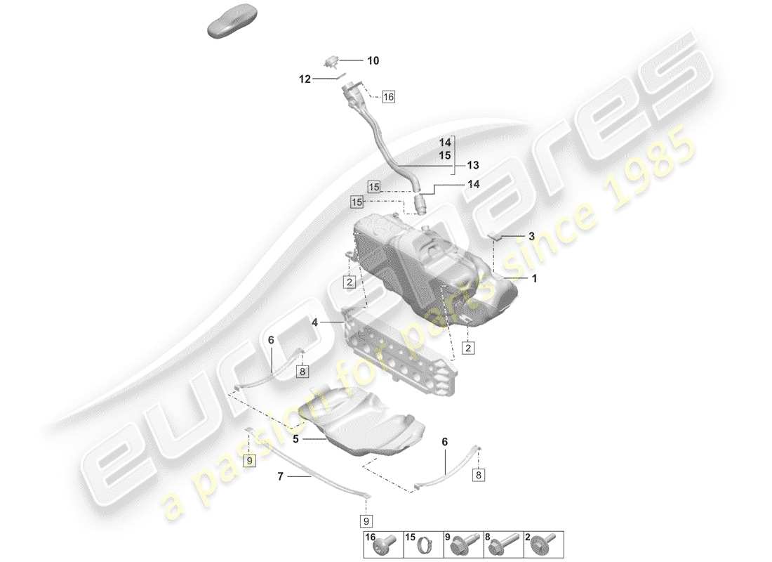 part diagram containing part number paf108050