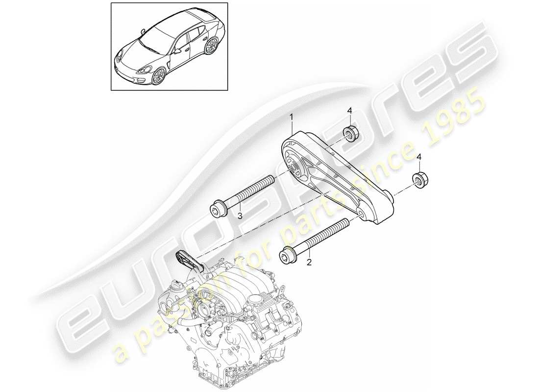 a part diagram from the porsche panamera 970 (2013) parts catalogue