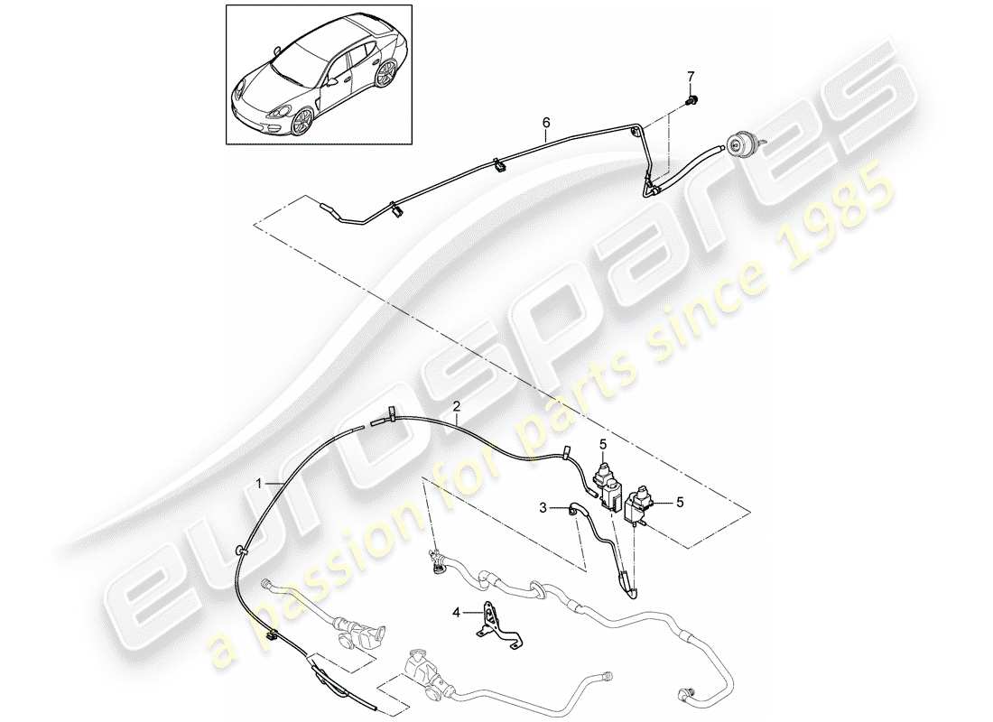 a part diagram from the porsche panamera parts catalogue