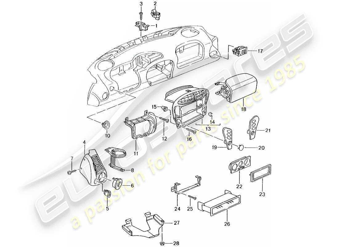 a part diagram from the porsche 996 parts catalogue