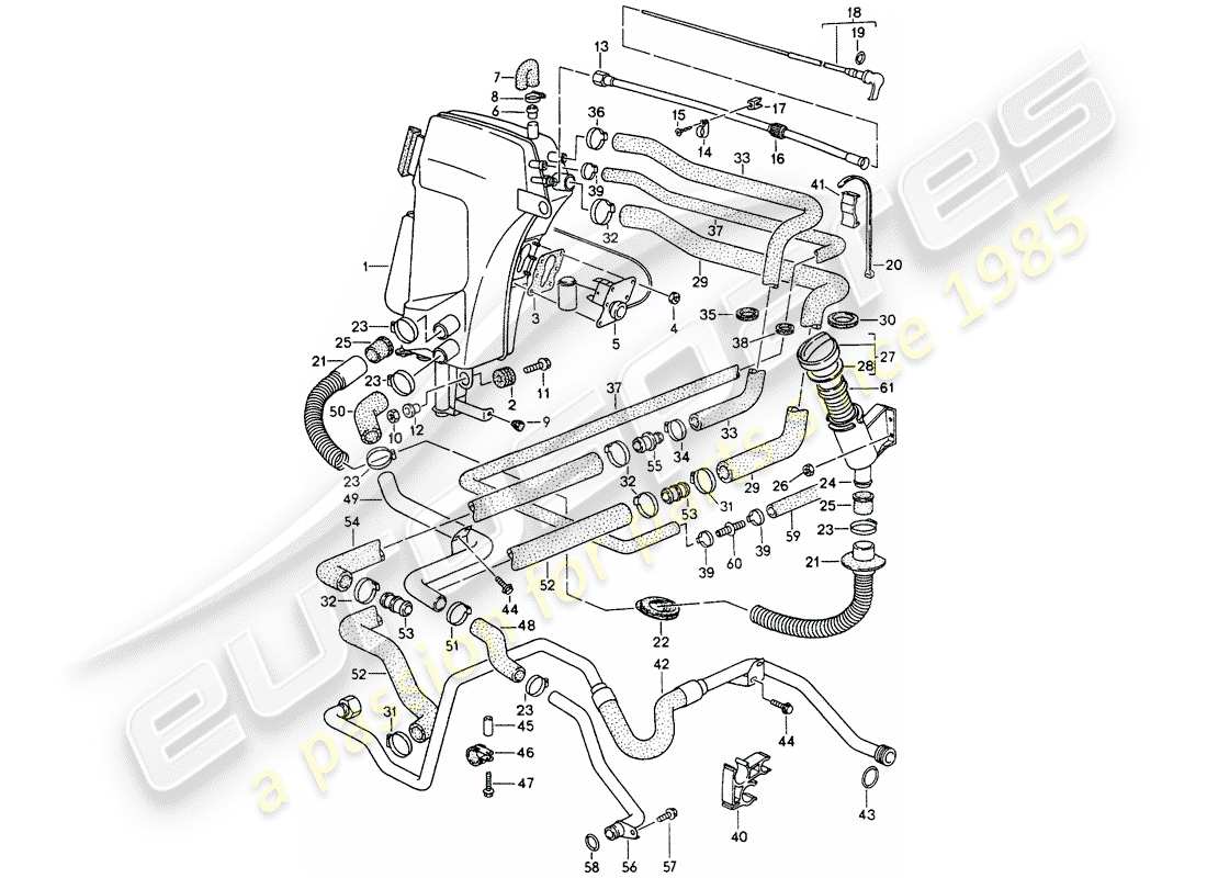 a part diagram from the porsche 993 parts catalogue