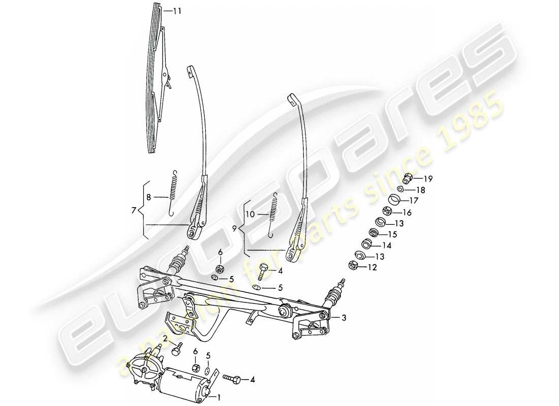 a part diagram from the porsche 911 parts catalogue