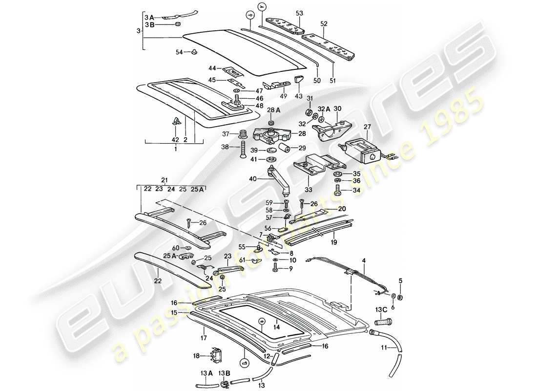 a part diagram from the porsche 911 parts catalogue