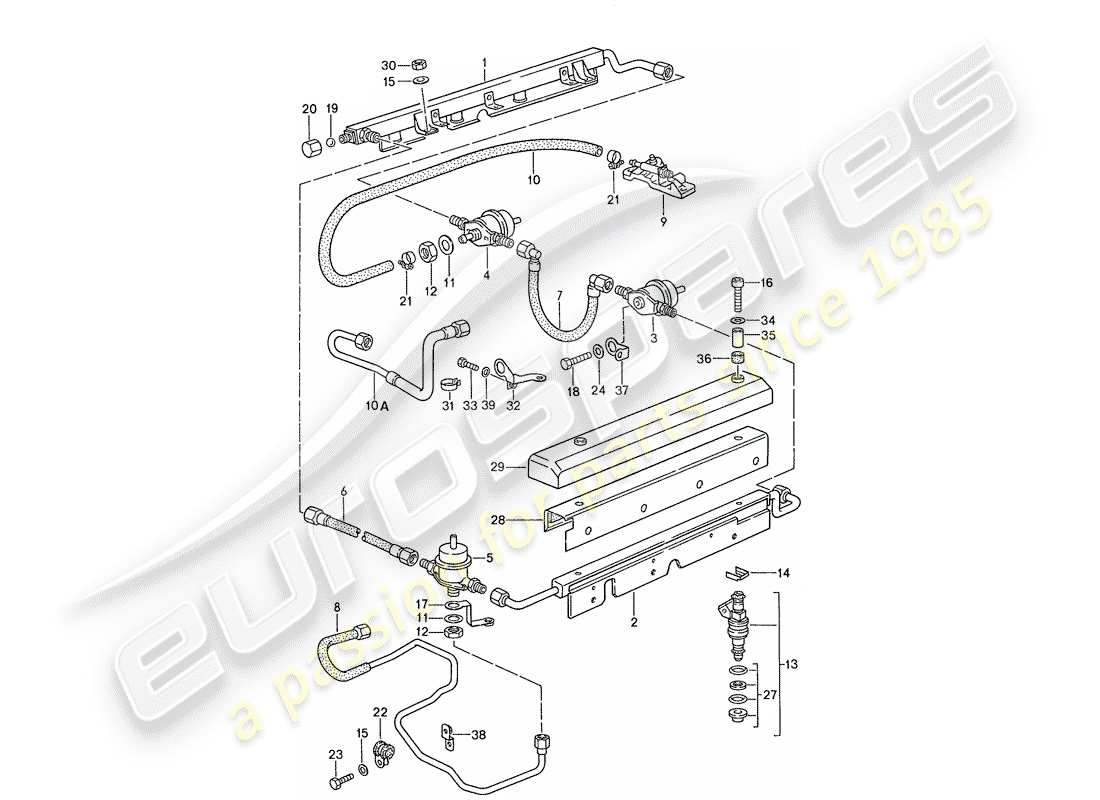 a part diagram from the porsche 928 parts catalogue