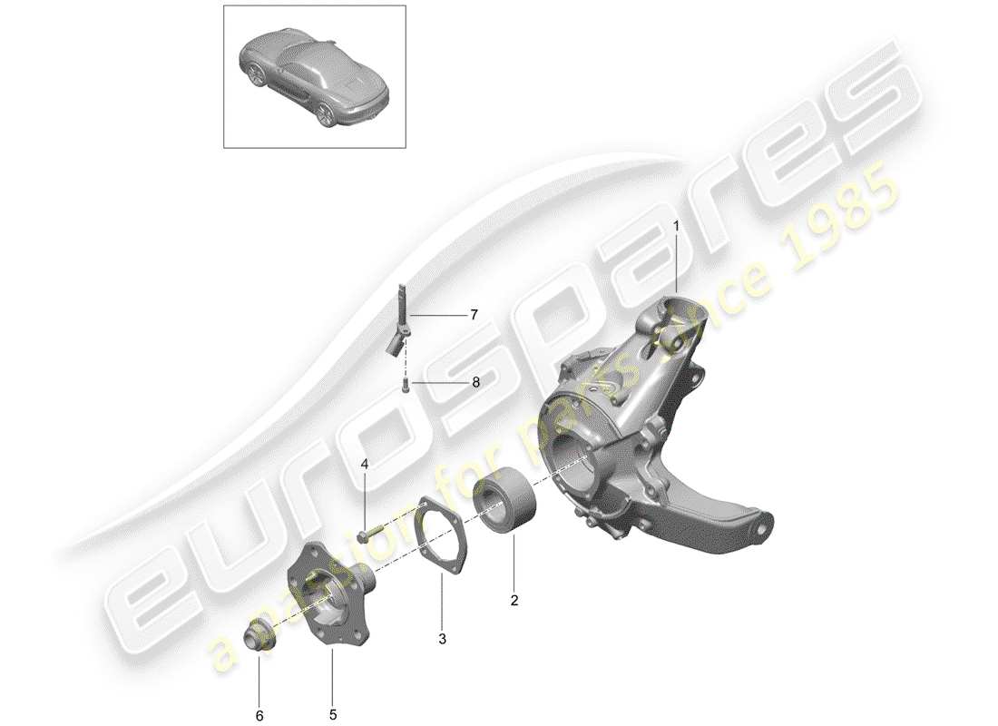 a part diagram from the porsche boxster parts catalogue