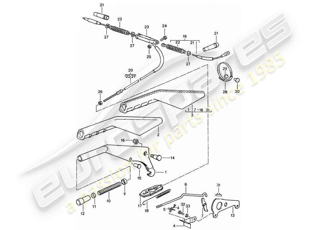 a part diagram from the porsche 944 parts catalogue