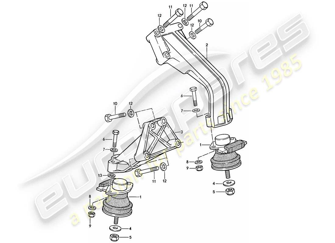 a part diagram from the porsche 944 parts catalogue