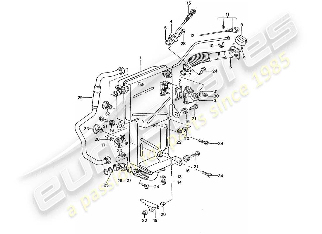 a part diagram from the porsche 996 parts catalogue