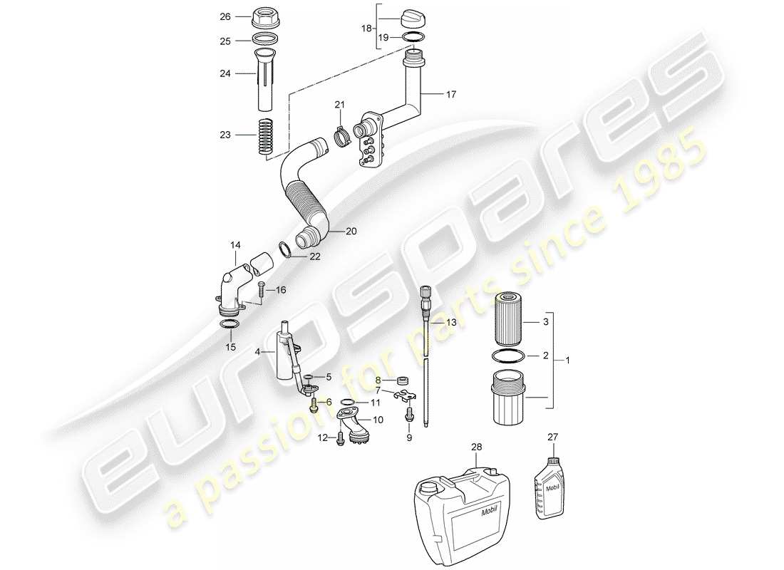 a part diagram from the porsche boxster parts catalogue