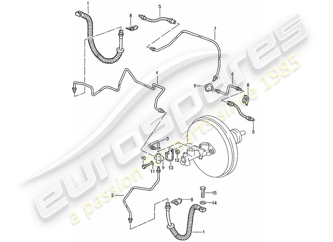 a part diagram from the porsche 928 (1989) parts catalogue