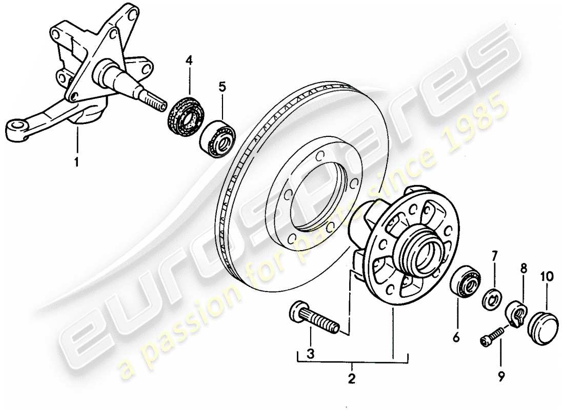 a part diagram from the porsche 944 parts catalogue