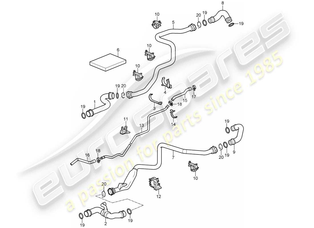 a part diagram from the porsche 997 gt3 (2010) parts catalogue