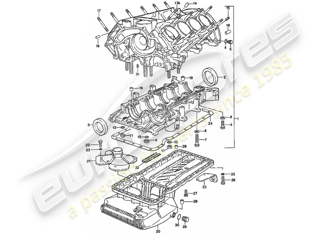 a part diagram from the porsche 928 parts catalogue