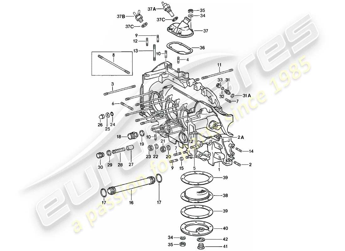 a part diagram from the porsche 911 parts catalogue