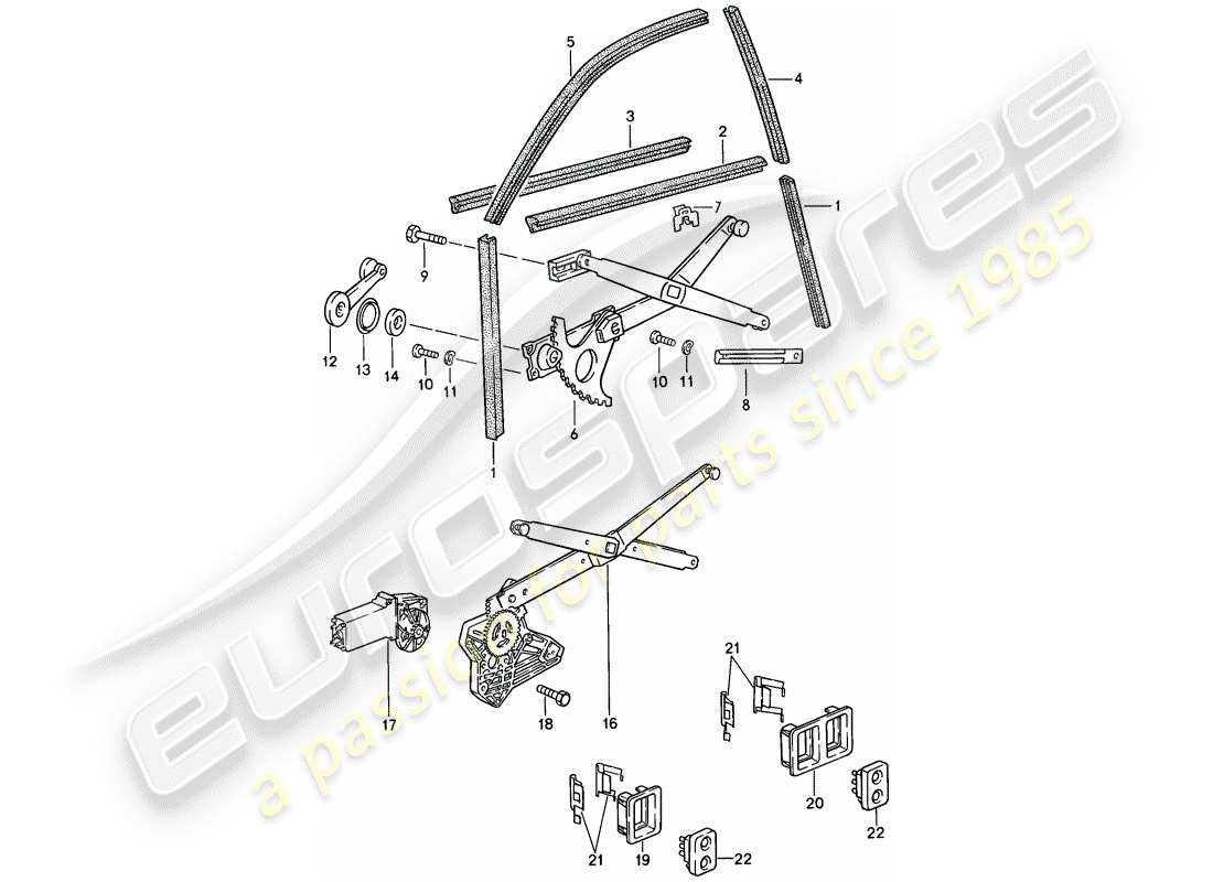 a part diagram from the porsche 924 parts catalogue