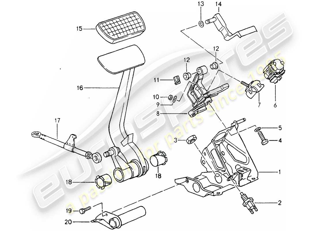 a part diagram from the porsche 964 (1990) parts catalogue