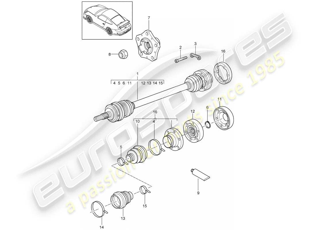 part diagram containing part number 99733295500