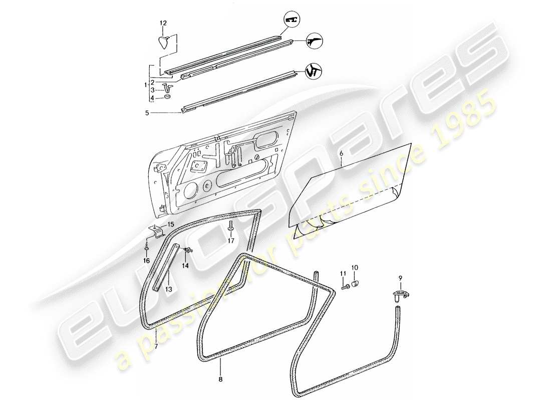 a part diagram from the porsche 993 parts catalogue