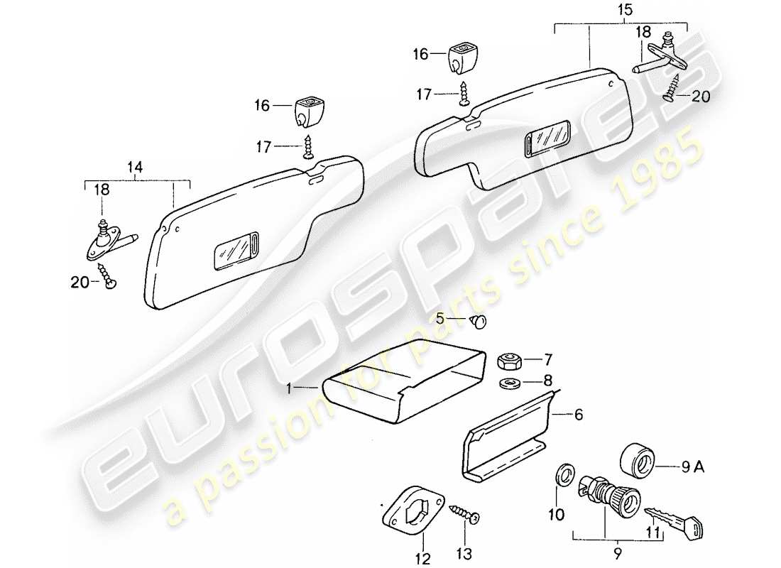 a part diagram from the porsche 959 parts catalogue