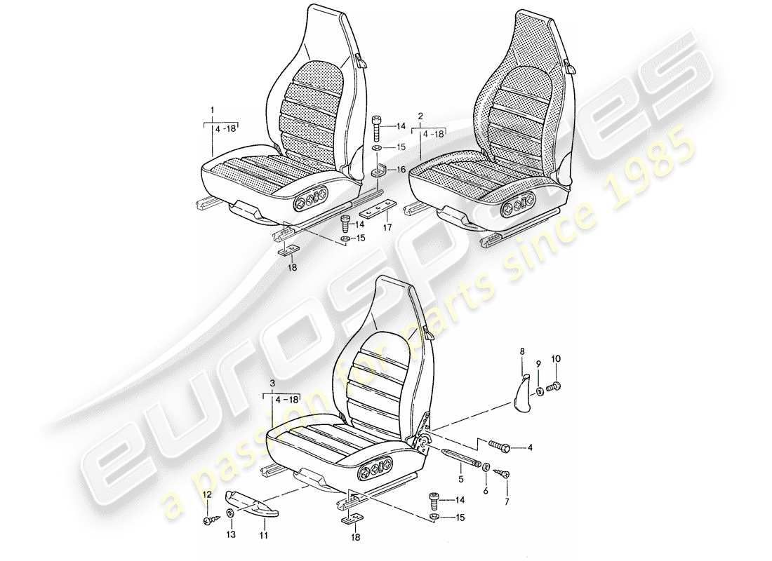 a part diagram from the porsche 944 parts catalogue