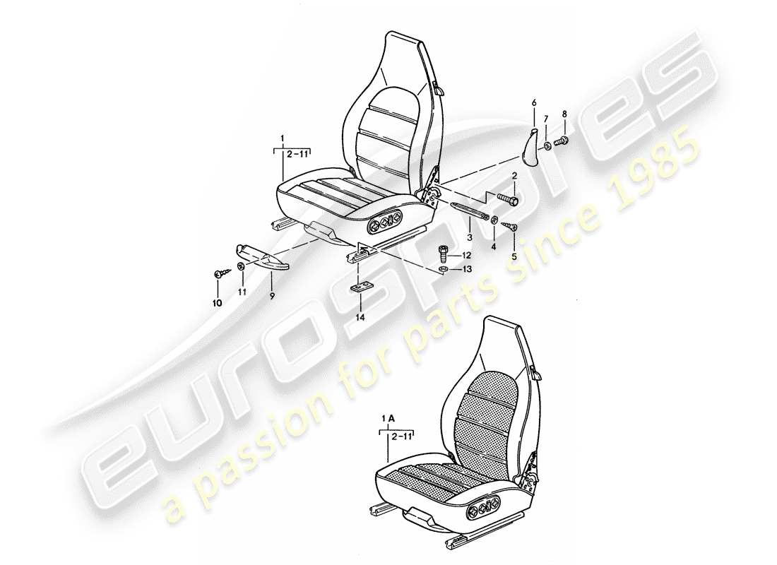 a part diagram from the porsche 928 parts catalogue