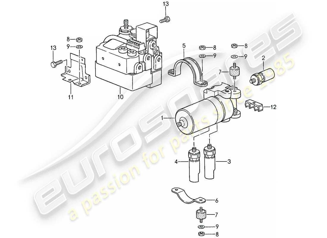 a part diagram from the porsche 959 parts catalogue