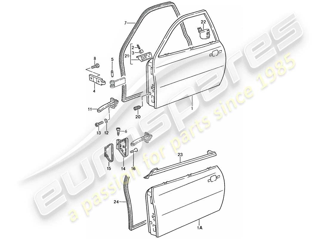 a part diagram from the porsche 944 (1989) parts catalogue