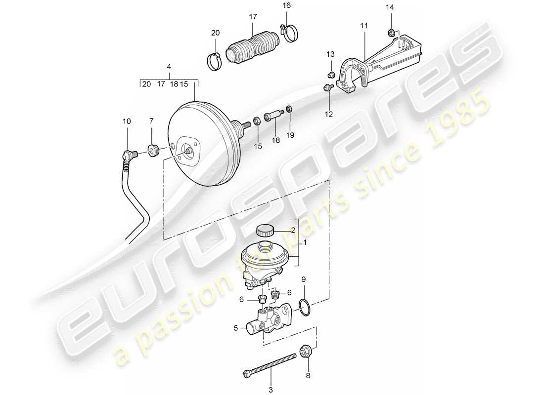 a part diagram from the porsche cayman 987 (2007) parts catalogue