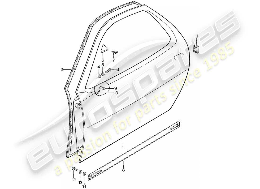 a part diagram from the porsche 928 parts catalogue