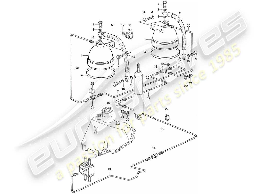 a part diagram from the porsche 959 parts catalogue