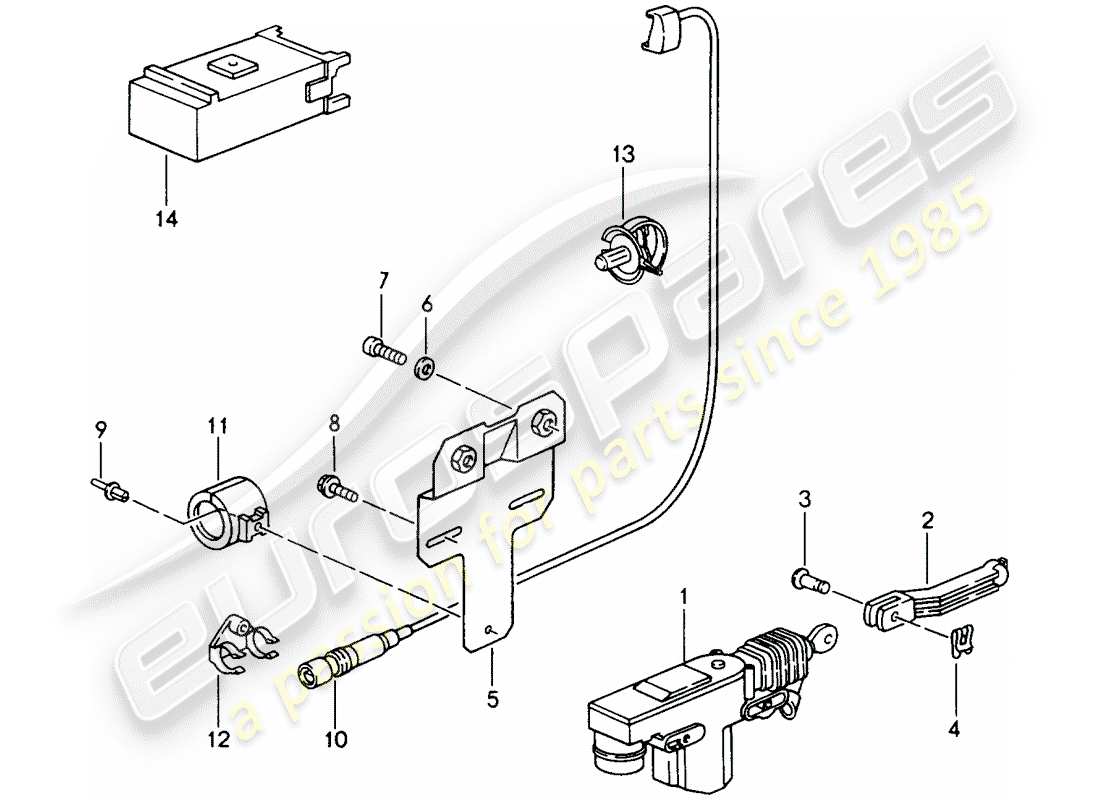 a part diagram from the porsche 968 parts catalogue