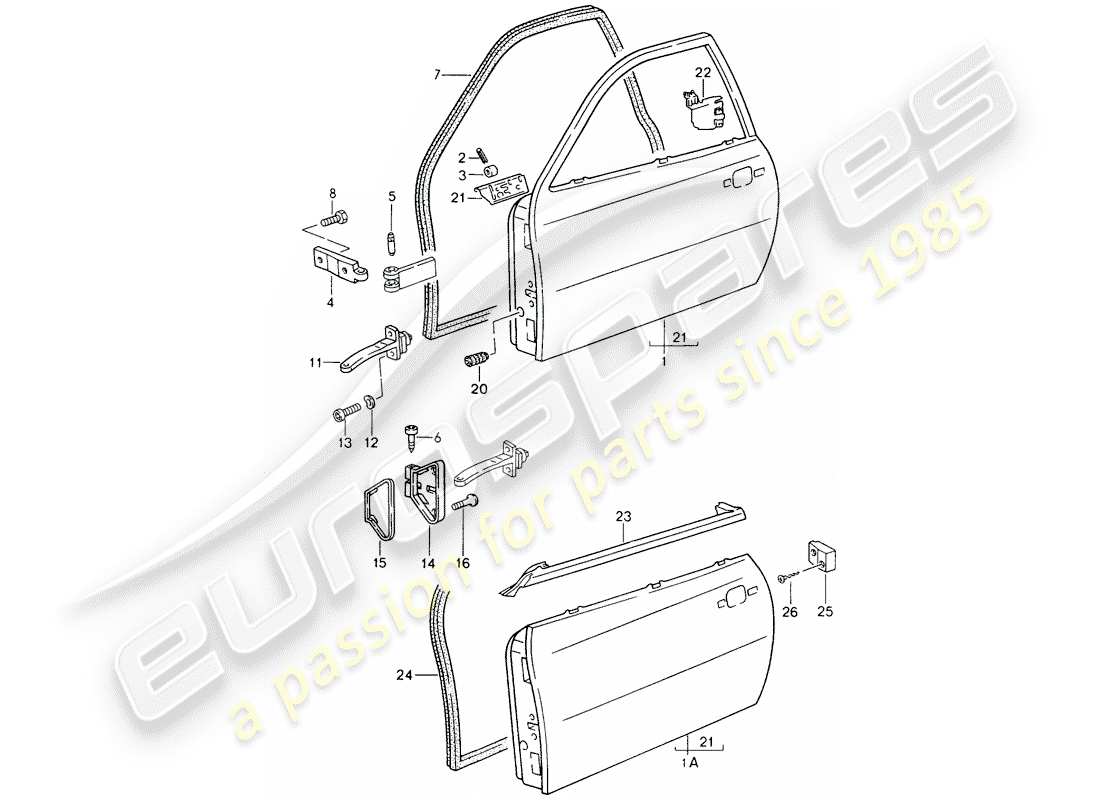 a part diagram from the porsche 968 parts catalogue