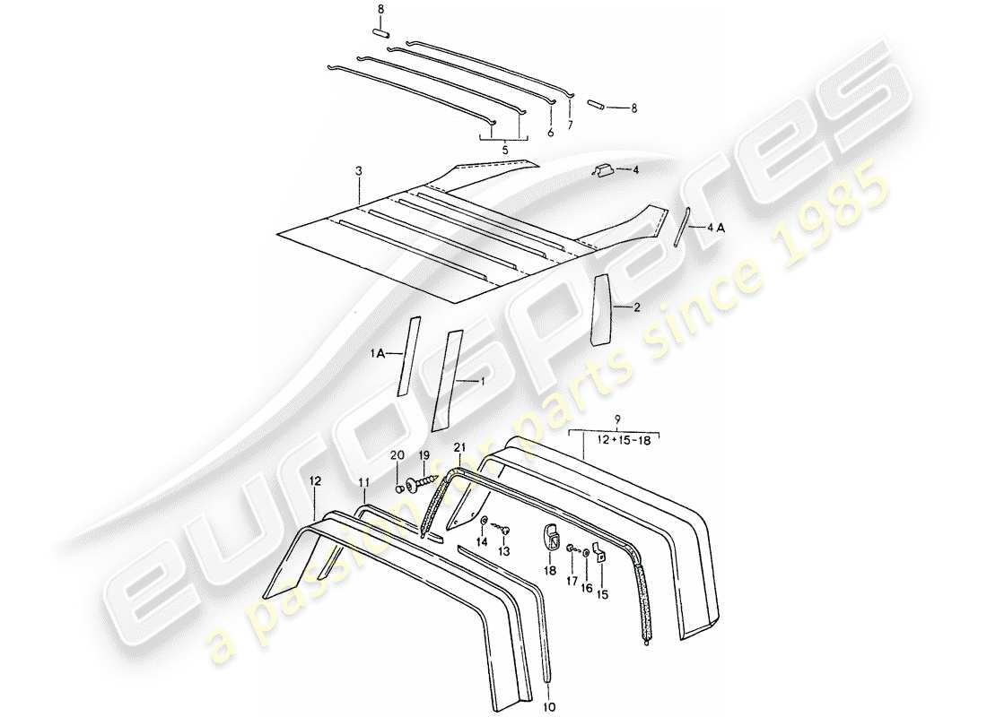 a part diagram from the porsche 964 (1989) parts catalogue