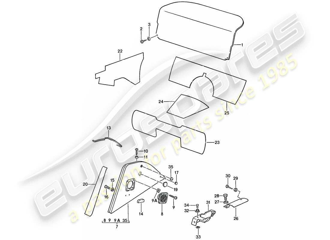 a part diagram from the porsche 911 (1984) parts catalogue