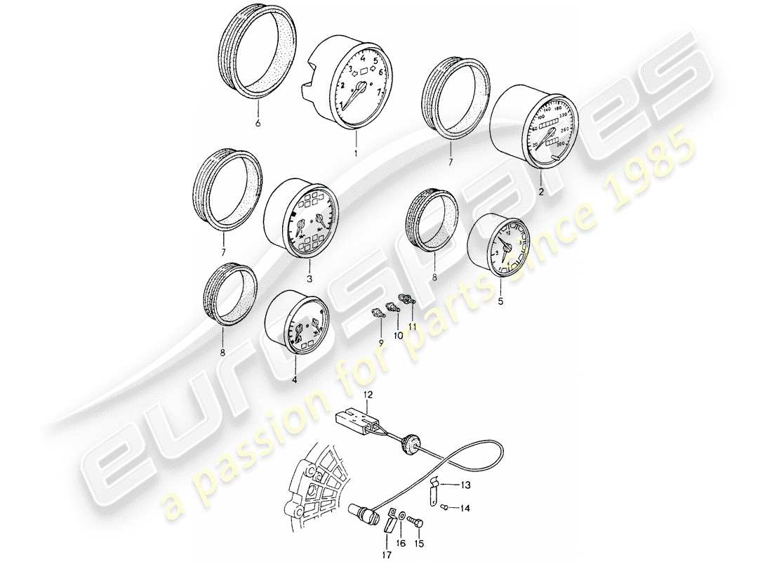 a part diagram from the porsche 964 parts catalogue