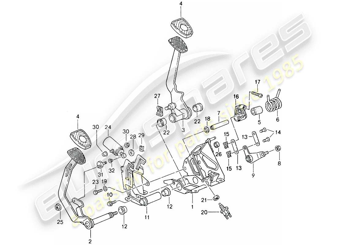 a part diagram from the porsche 964 parts catalogue