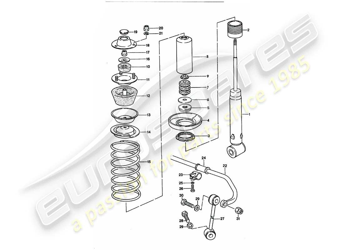 a part diagram from the porsche 928 (1993) parts catalogue