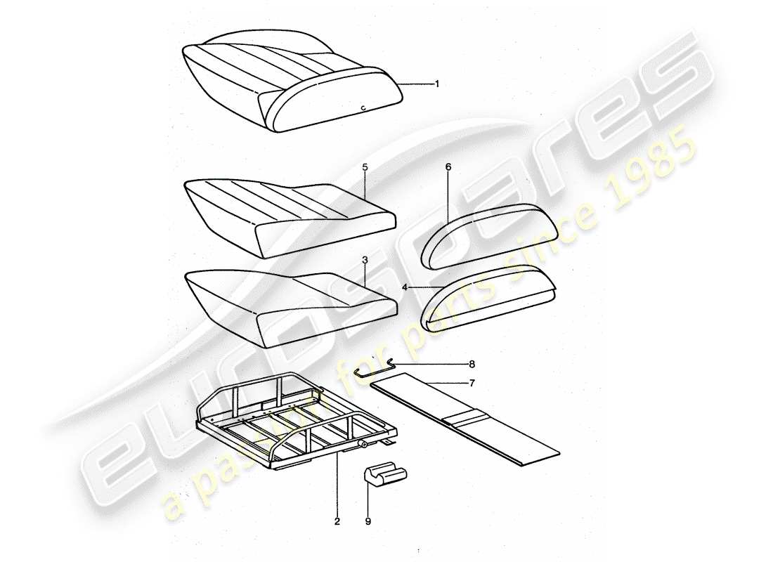 a part diagram from the porsche 911 parts catalogue