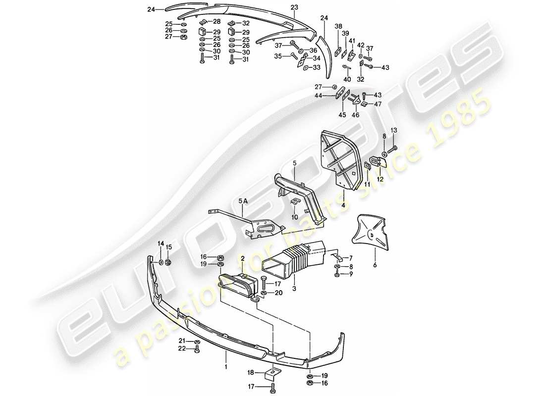 a part diagram from the porsche 928 (1978) parts catalogue