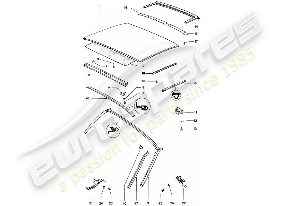 a part diagram from the porsche 914 parts catalogue