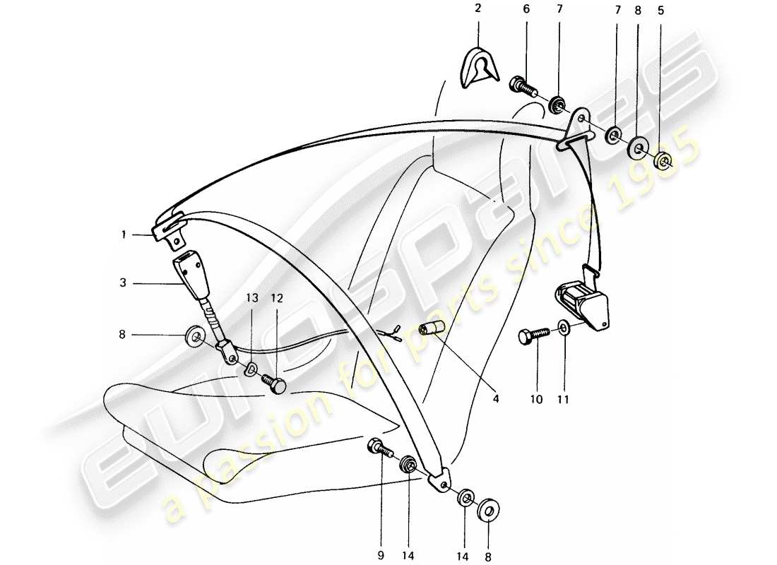 a part diagram from the porsche 914 parts catalogue