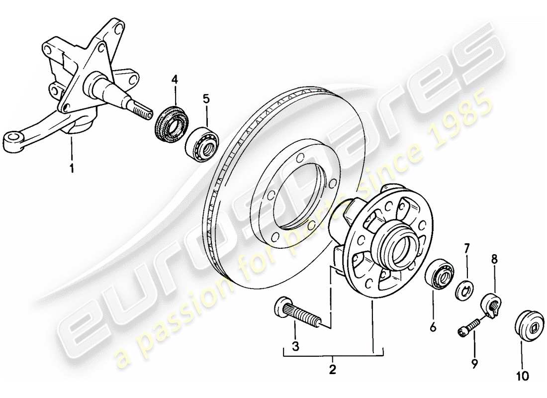 a part diagram from the porsche 924 parts catalogue