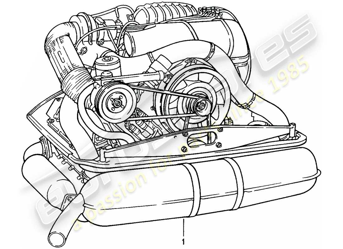 a part diagram from the porsche accessories and tequipment parts catalogue